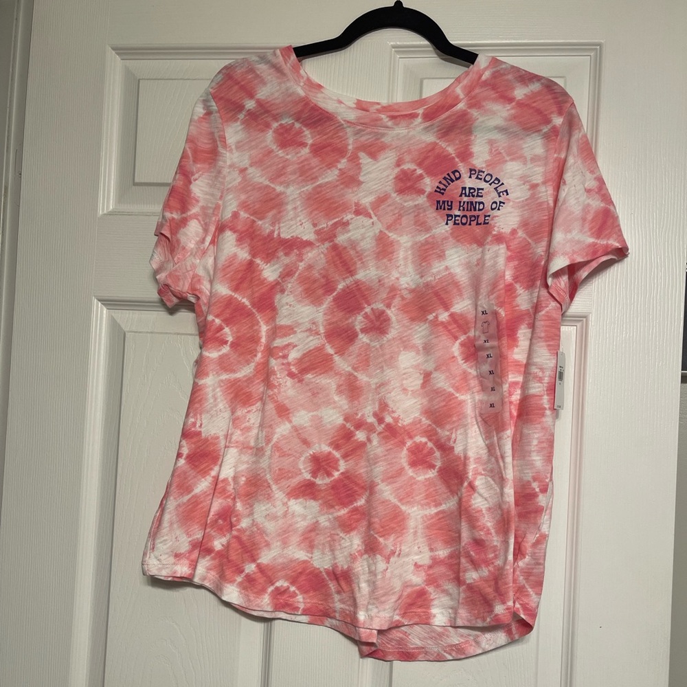 Old Navy Pink Tie-Dye Graphic T-Shirt